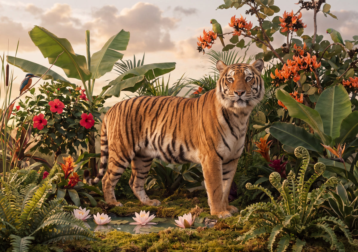 Colorful Tiger Illustration jigsaw puzzle