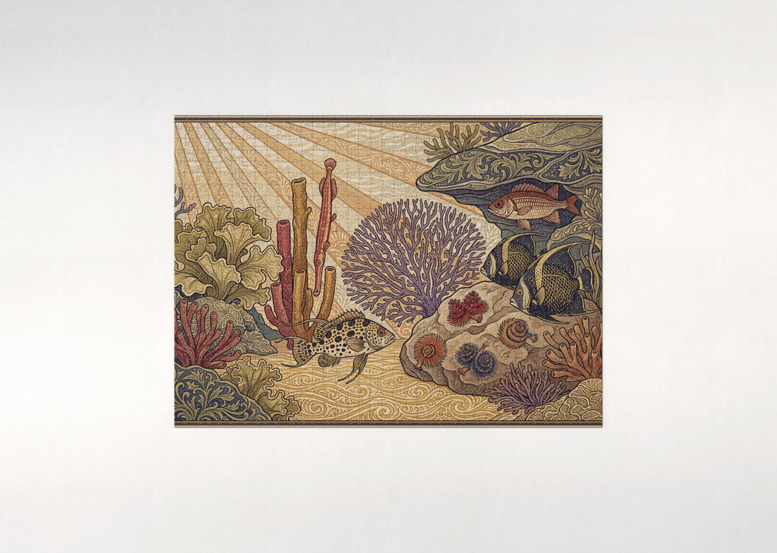 Coral Garden in the Afternoon Light jigsaw puzzle - gift box