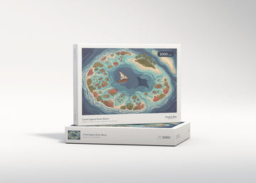 Coral Lagoon from Above jigsaw puzzle - gift box