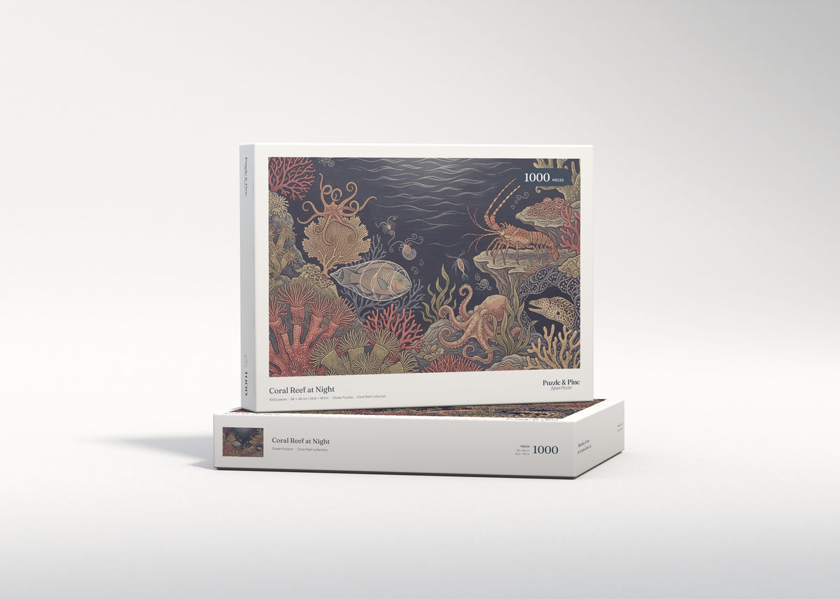 Coral Reef at Night jigsaw puzzle - gift box