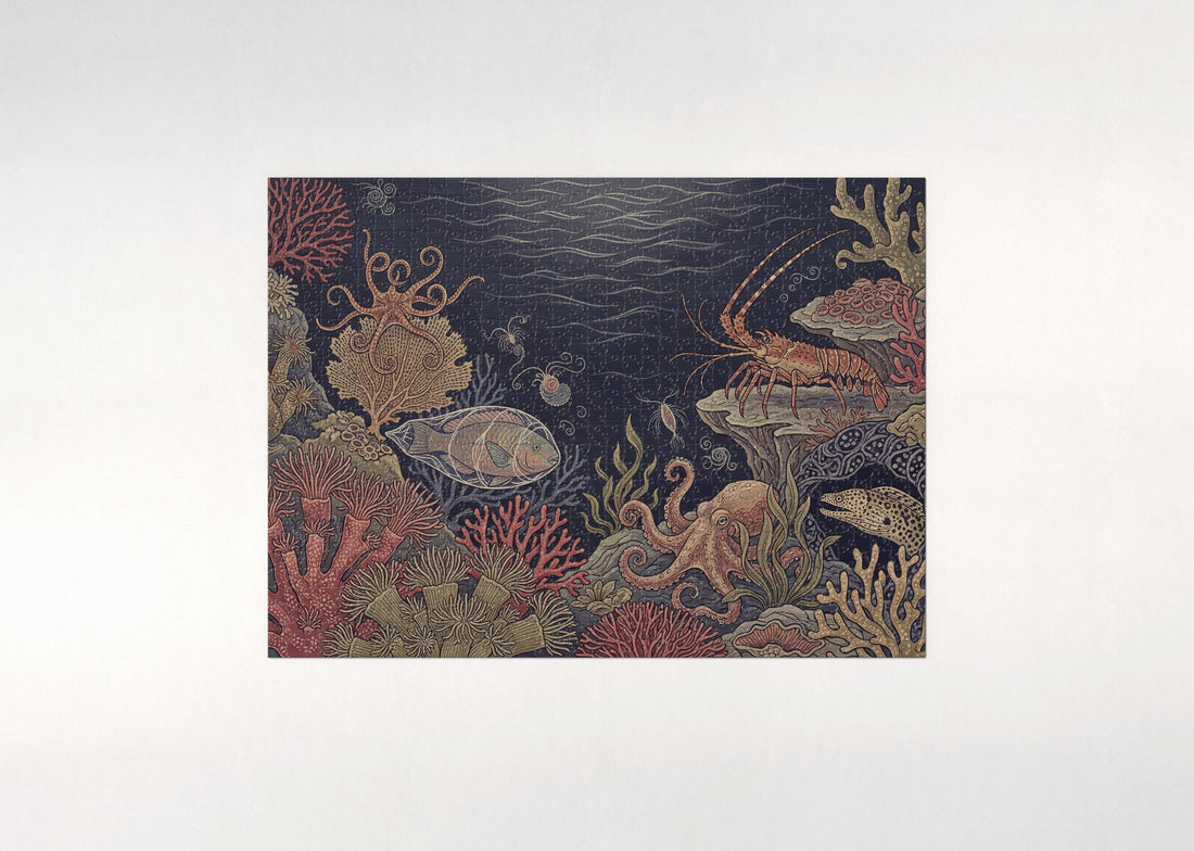 Coral Reef at Night jigsaw puzzle - gift box