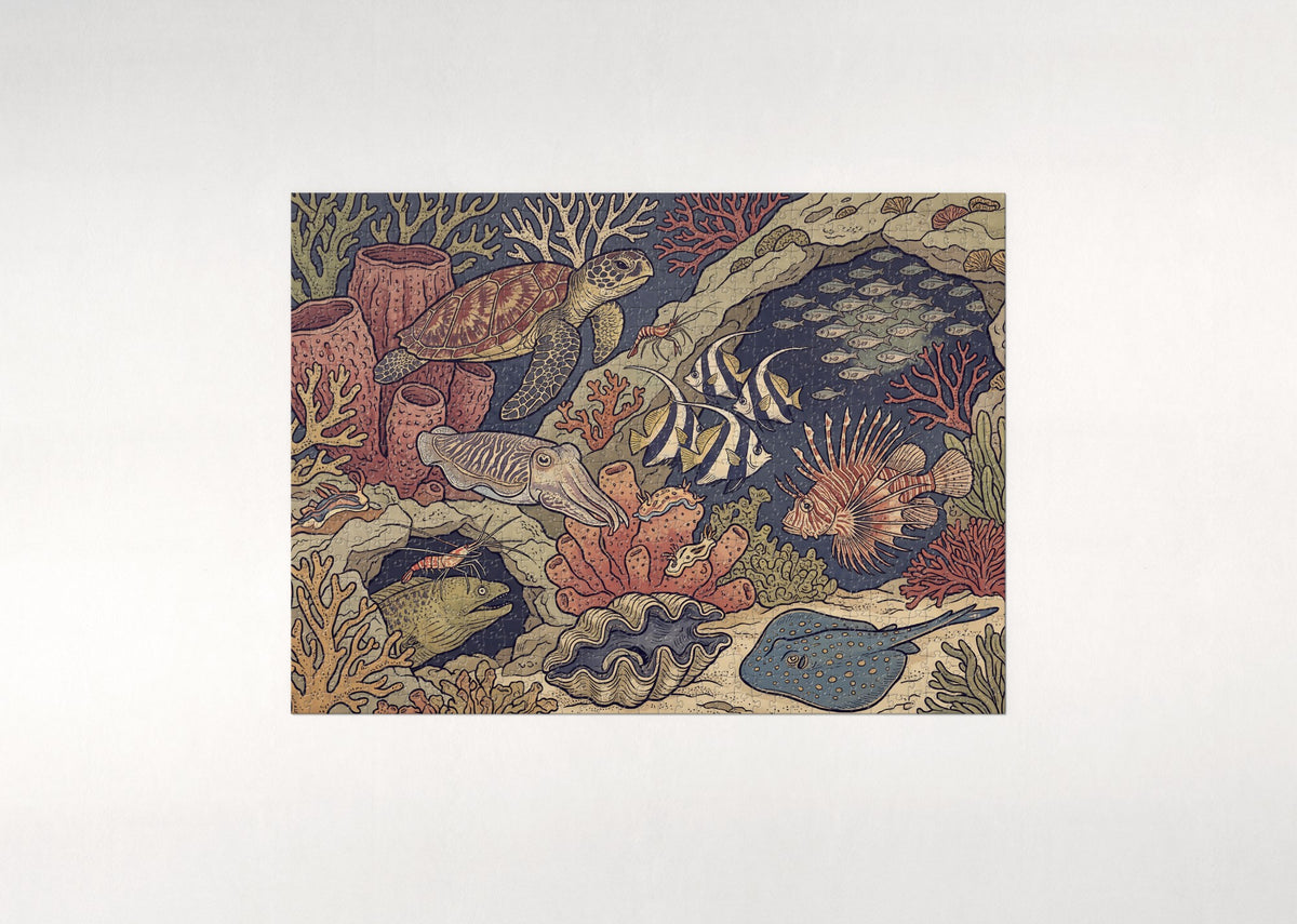 Coral Reef Teeming with Life jigsaw puzzle - flat puzzle