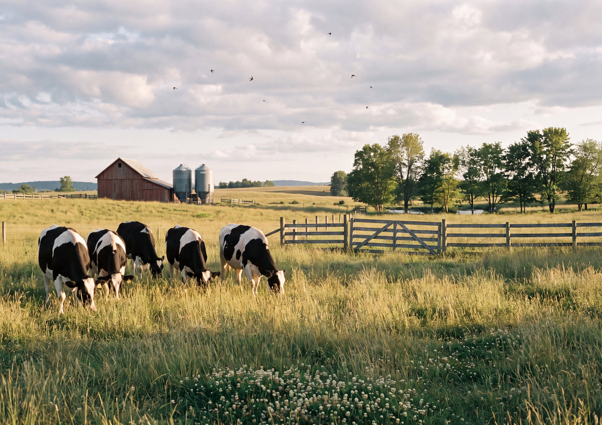 Cows Grazing in the Green Pasture jigsaw puzzle