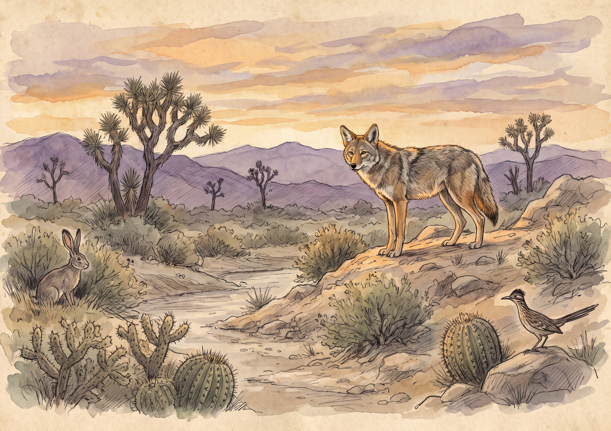 Coyote at the Desert Dusk jigsaw puzzle