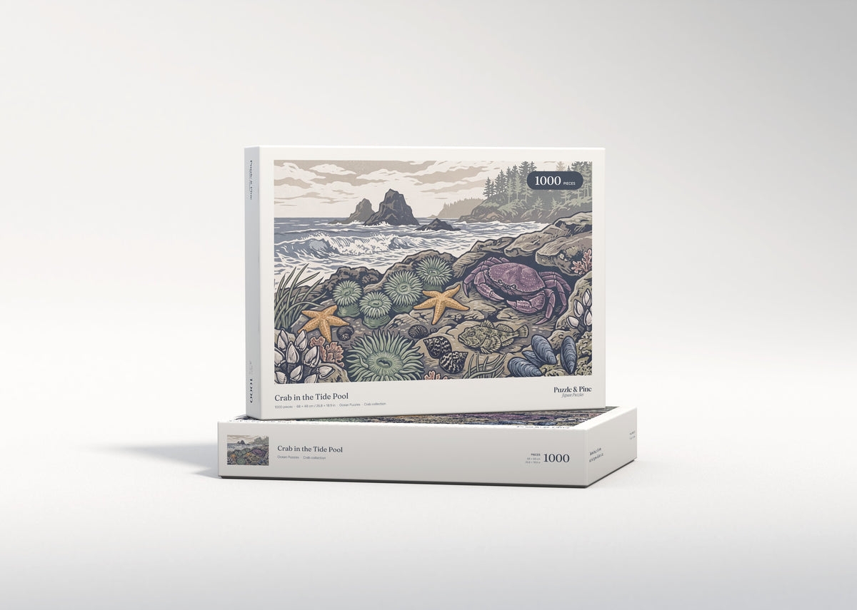 Crab in the Tide Pool jigsaw puzzle - gift box