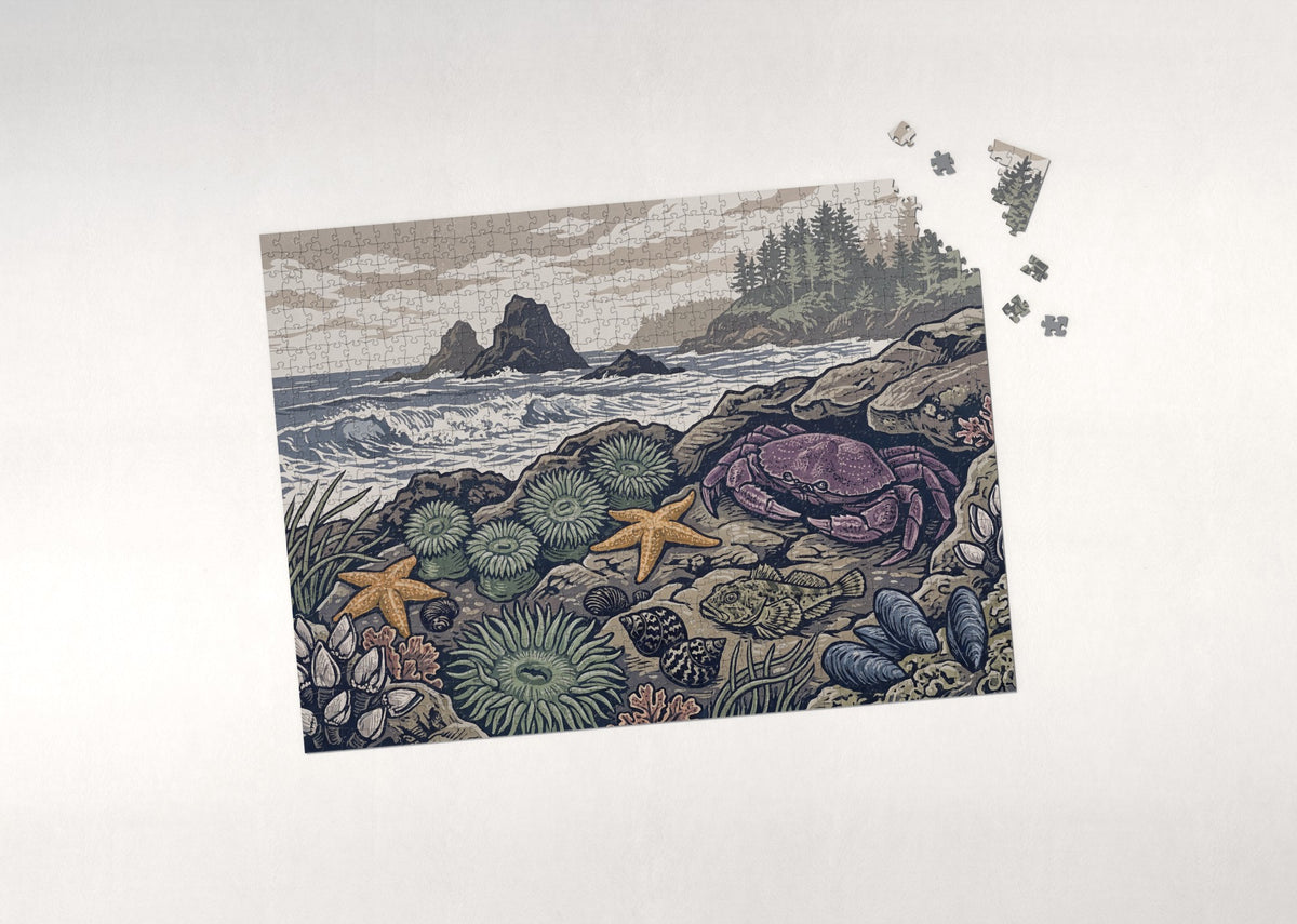 Crab in the Tide Pool jigsaw puzzle - puzzle with loose pieces