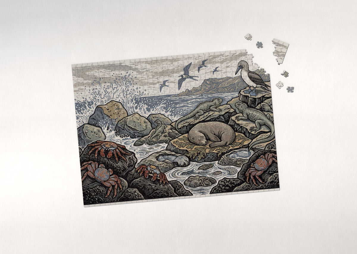 Crabs on the Rocky Shore jigsaw puzzle - puzzle with loose pieces