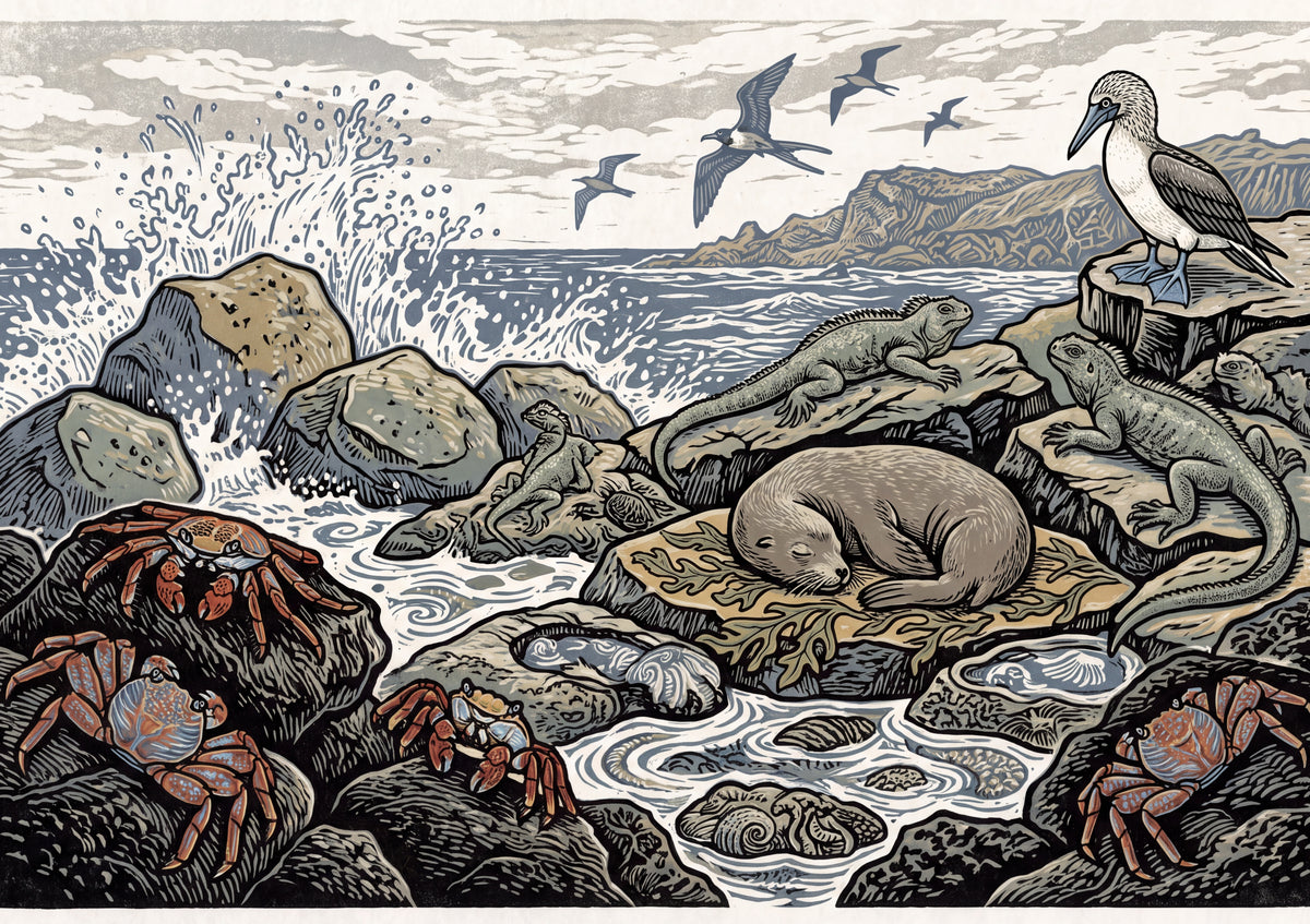 Crabs on the Rocky Shore jigsaw puzzle