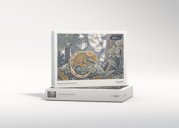Crested Gecko in the Moss jigsaw puzzle - gift box