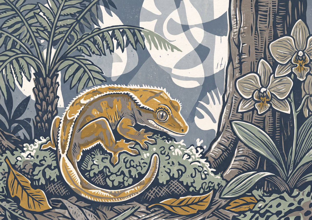 Crested Gecko in the Moss jigsaw puzzle