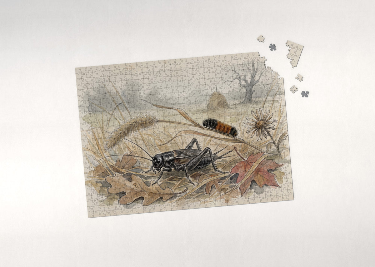 Cricket in the Autumn Grass jigsaw puzzle - puzzle with loose pieces