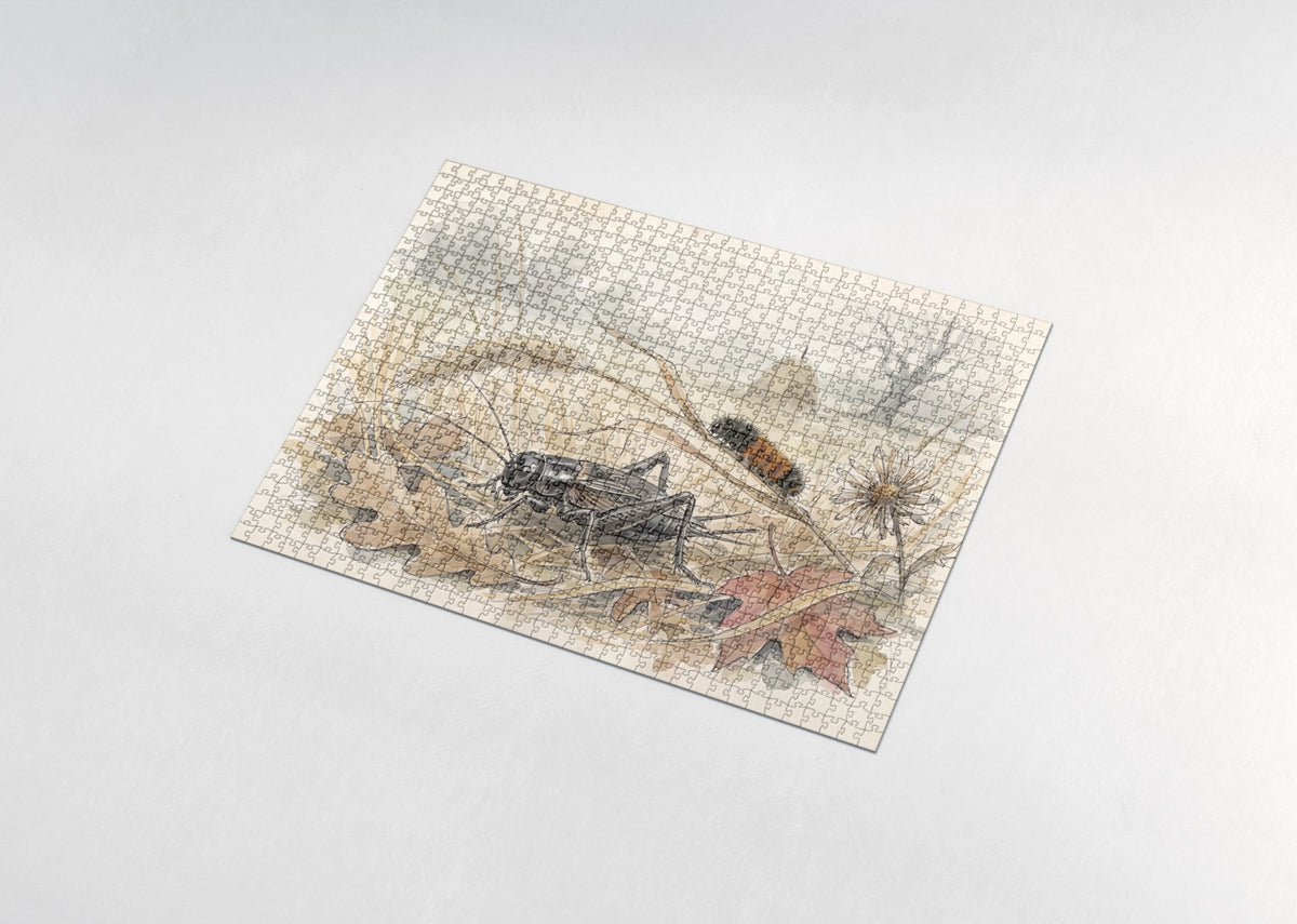 Cricket in the Autumn Grass jigsaw puzzle - assembled puzzle