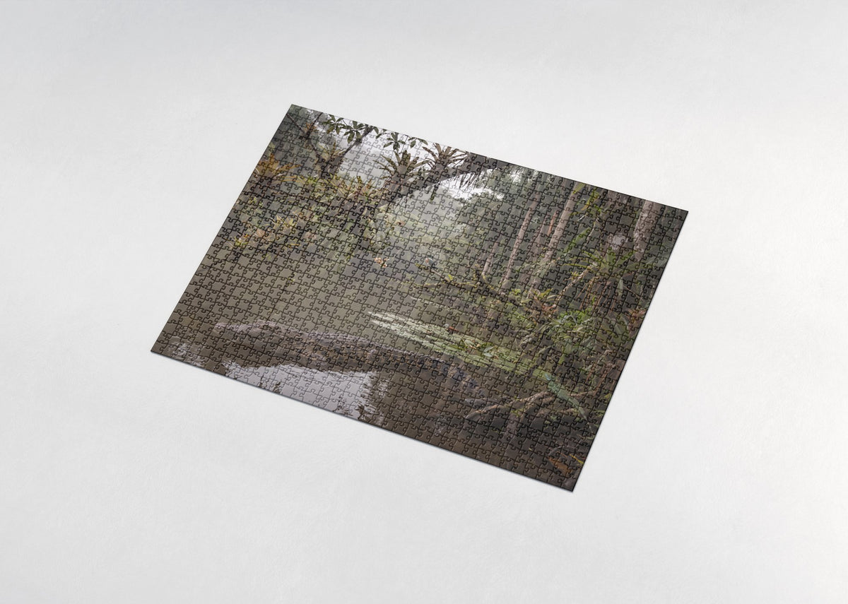 Crocodile in the Jungle River jigsaw puzzle - assembled puzzle