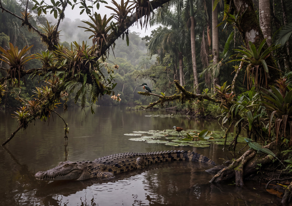 Crocodile in the Jungle River jigsaw puzzle