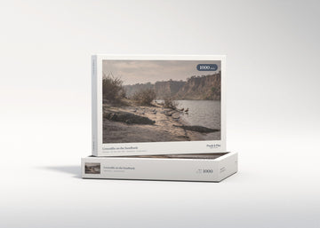 Crocodile on the Sandbank jigsaw puzzle - gift box