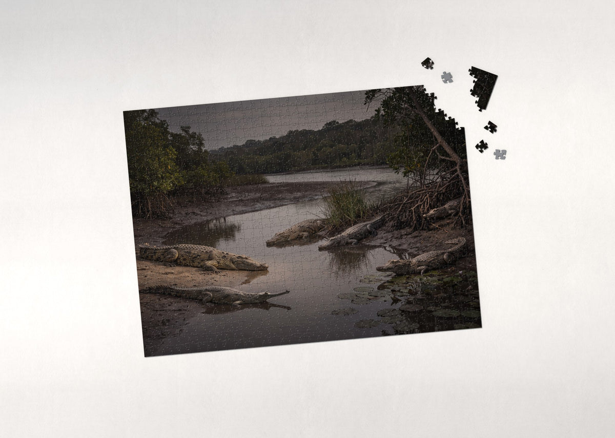 Crocodiles of the World Collage jigsaw puzzle - puzzle with loose pieces