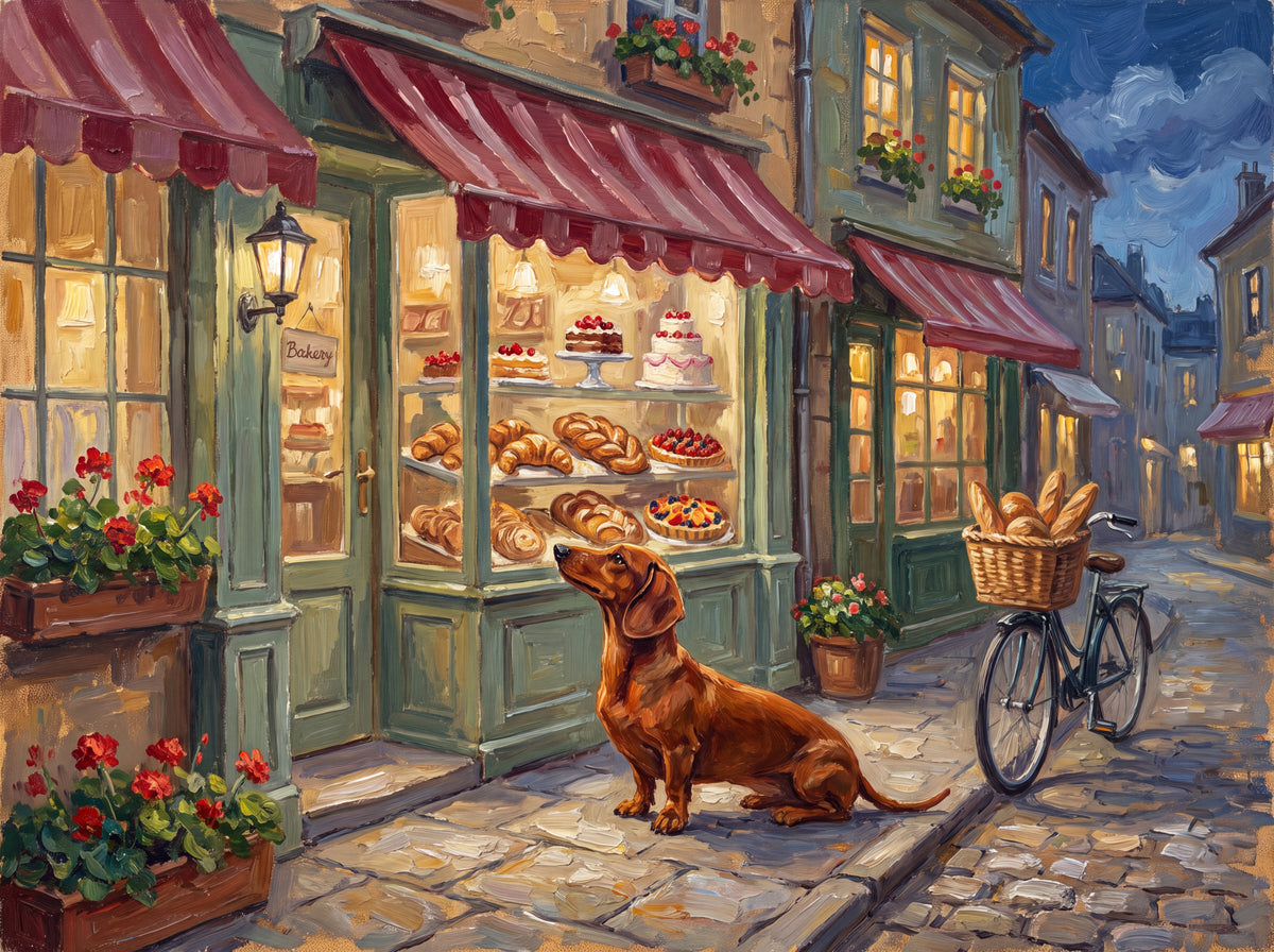 Dachshund in the Golden Vineyard jigsaw puzzle
