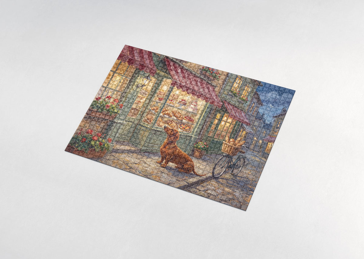 Dachshund in the Golden Vineyard jigsaw puzzle - assembled puzzle