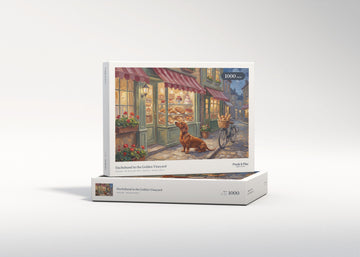 Dachshund in the Golden Vineyard jigsaw puzzle - gift box