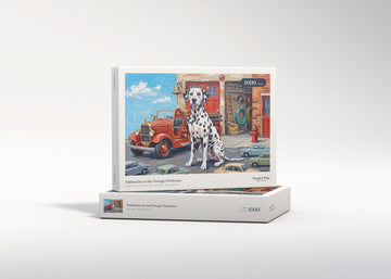 Dalmatian at the Vintage Firehouse jigsaw puzzle - gift box