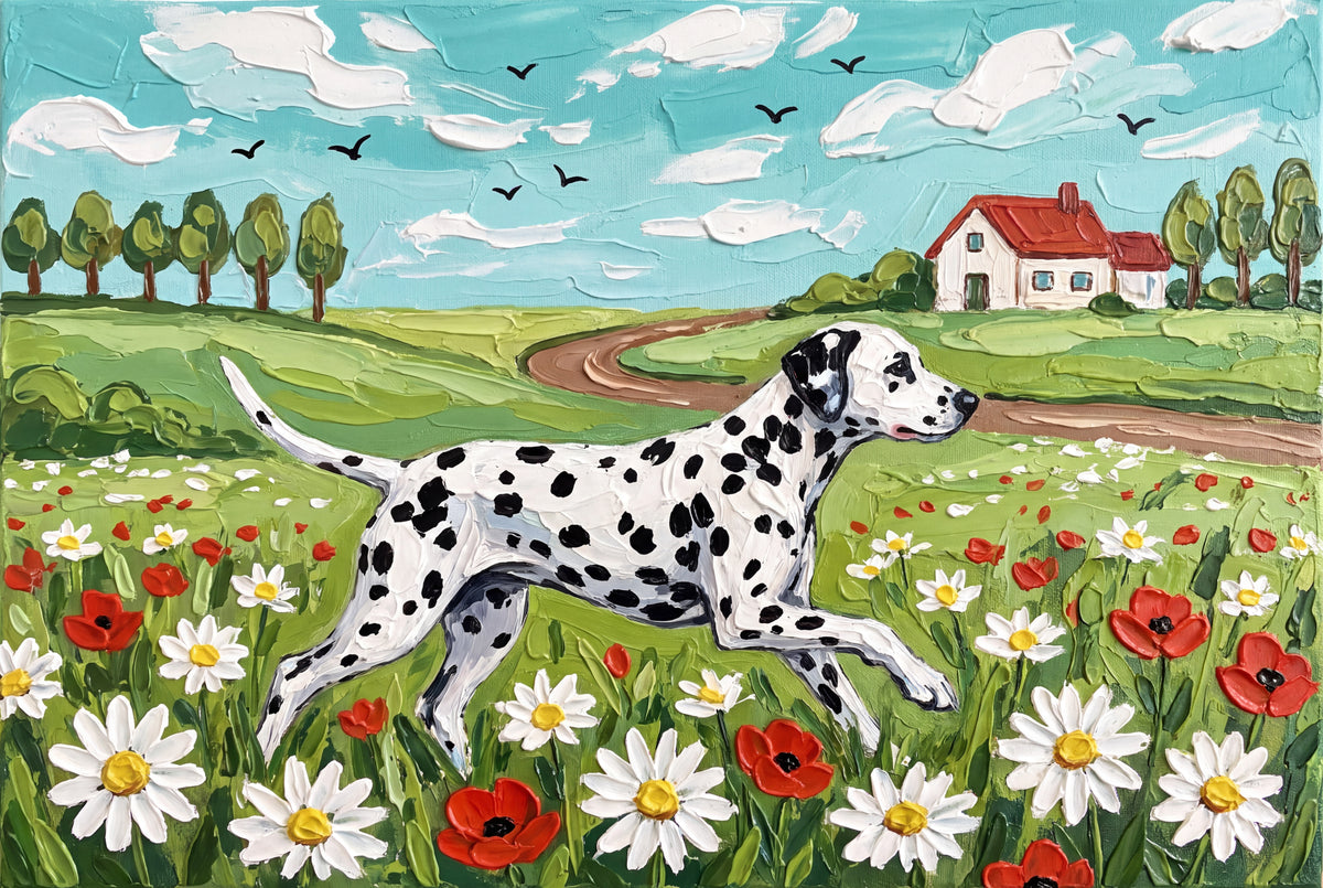 Dalmatian in the Daisy Field jigsaw puzzle