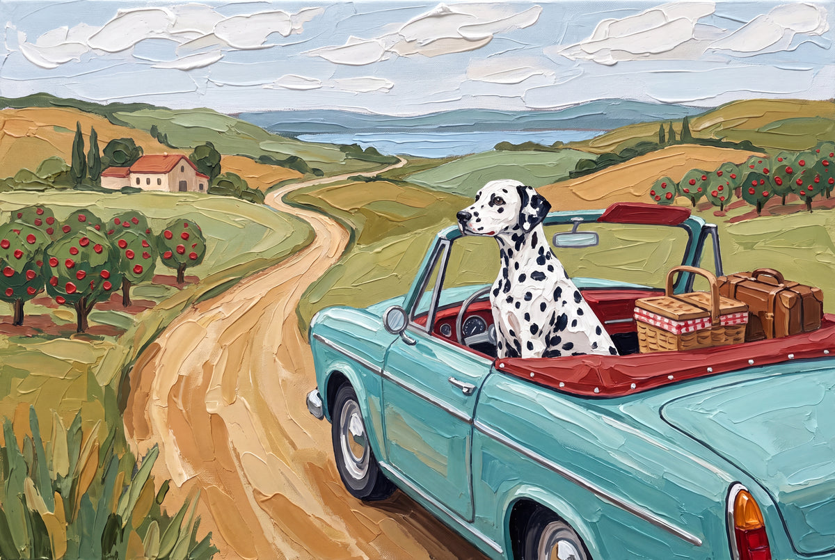 Dalmatian on the Countryside Road Trip jigsaw puzzle
