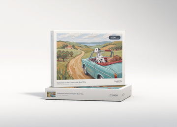 Dalmatian on the Countryside Road Trip jigsaw puzzle - gift box