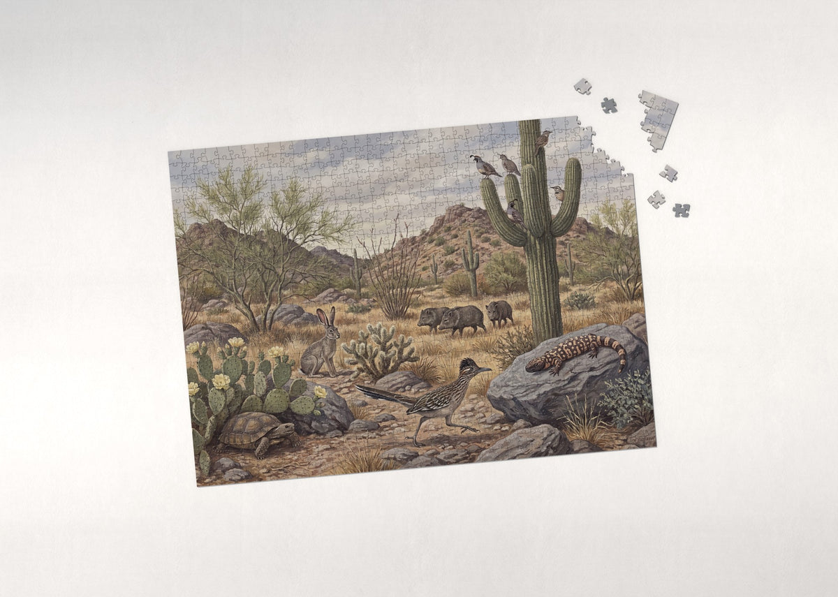 Desert Animals Collage jigsaw puzzle - puzzle with loose pieces