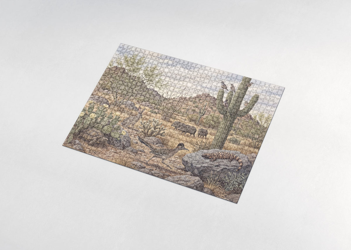 Desert Animals Collage jigsaw puzzle - assembled puzzle