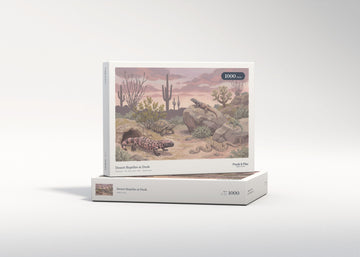 Desert Reptiles at Dusk jigsaw puzzle - gift box