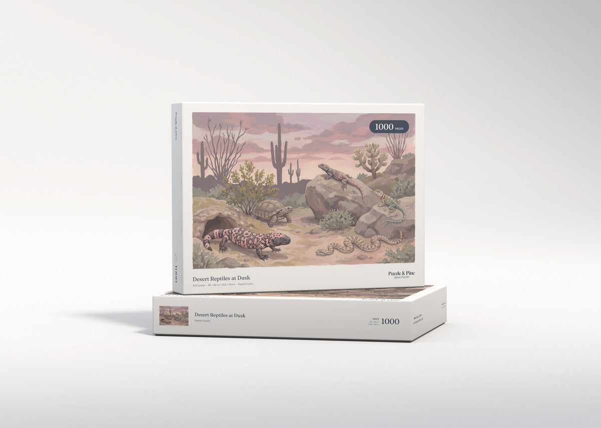 Desert Reptiles at Dusk jigsaw puzzle - gift box