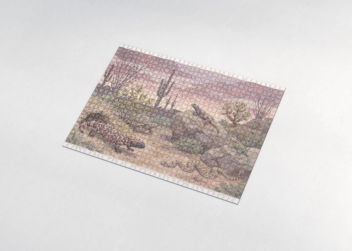 Desert Reptiles at Dusk jigsaw puzzle - assembled puzzle