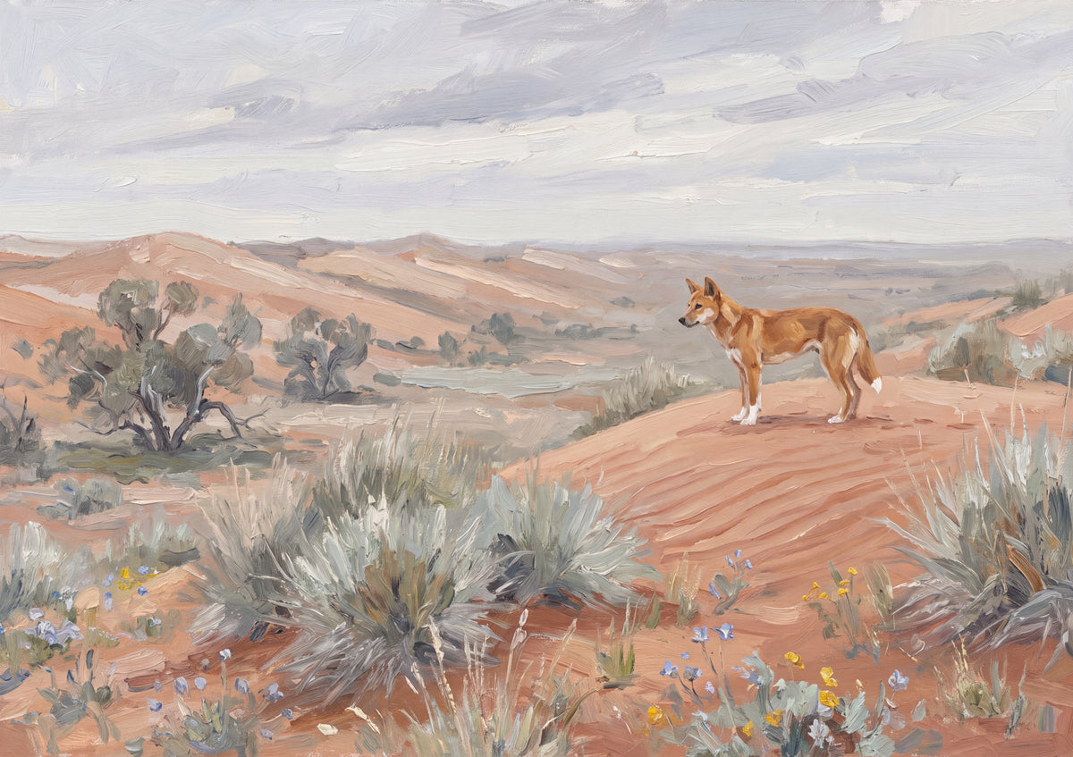 Dingo on the Red Sand Dunes jigsaw puzzle