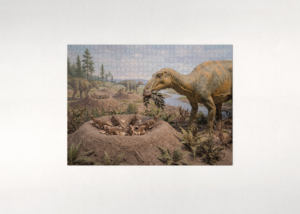 Dinosaur Nest with Hatchlings jigsaw puzzle - flat puzzle