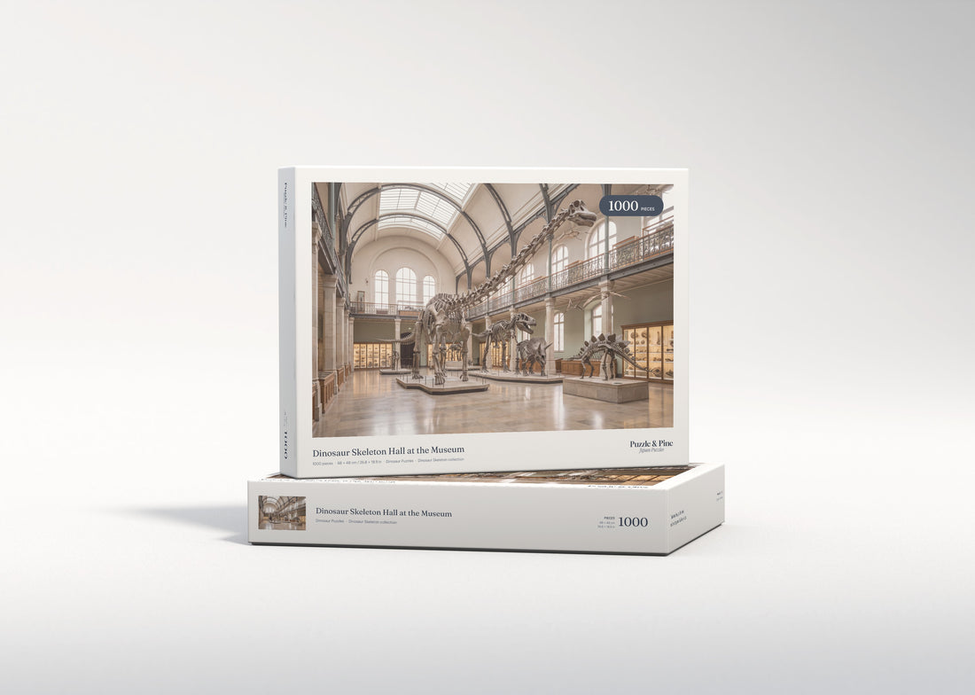 Dinosaur Skeleton Hall at the Museum jigsaw puzzle - gift box