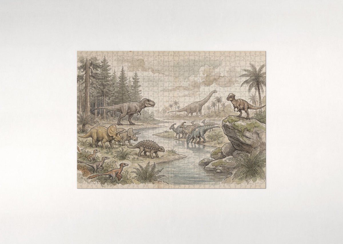 Dinosaurs of the World Field Guide jigsaw puzzle - flat puzzle