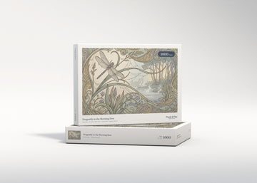Dragonfly in the Morning Dew jigsaw puzzle - gift box