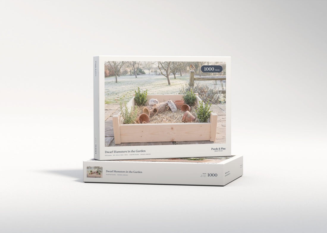 Dwarf Hamsters in the Garden jigsaw puzzle - gift box