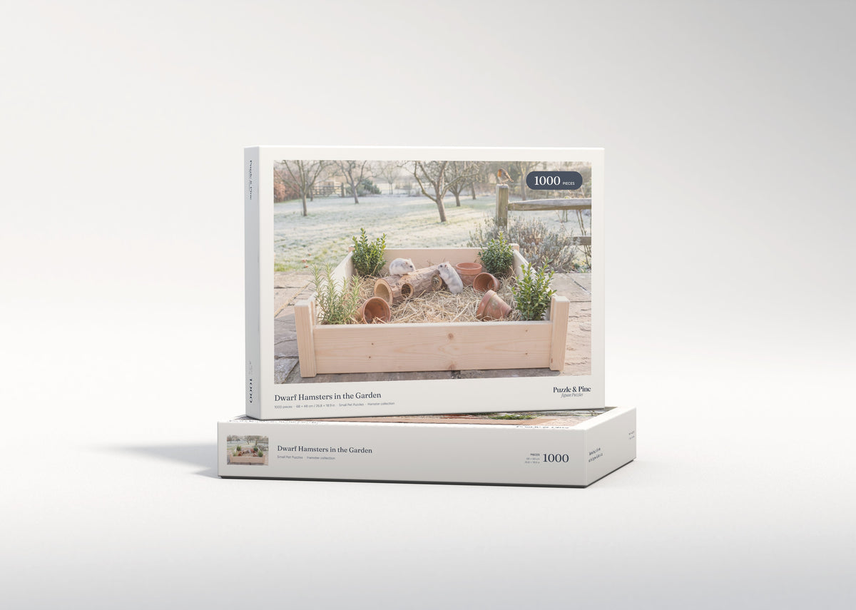 Dwarf Hamsters in the Garden jigsaw puzzle - gift box