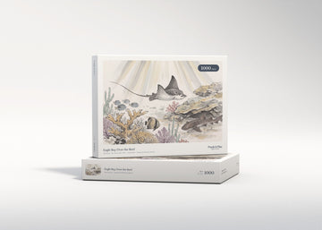 Eagle Ray Over the Reef jigsaw puzzle - gift box