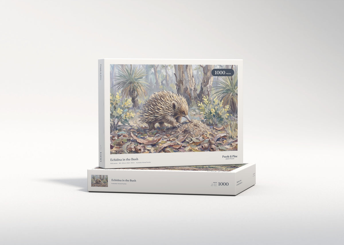 Echidna in the Bush jigsaw puzzle - gift box