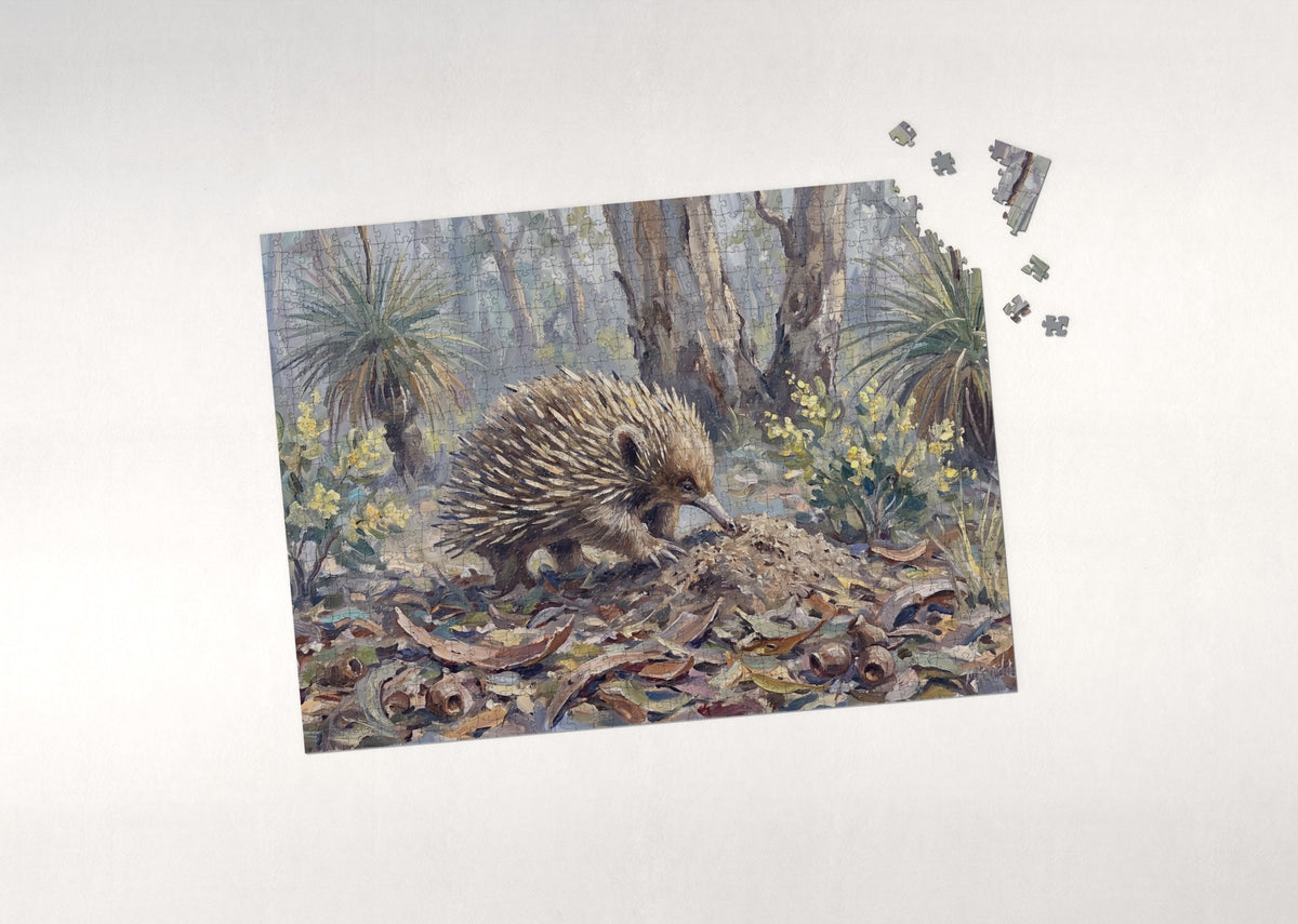 Echidna in the Bush jigsaw puzzle - puzzle with loose pieces