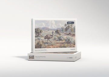 Emu on the Outback Plain jigsaw puzzle - gift box