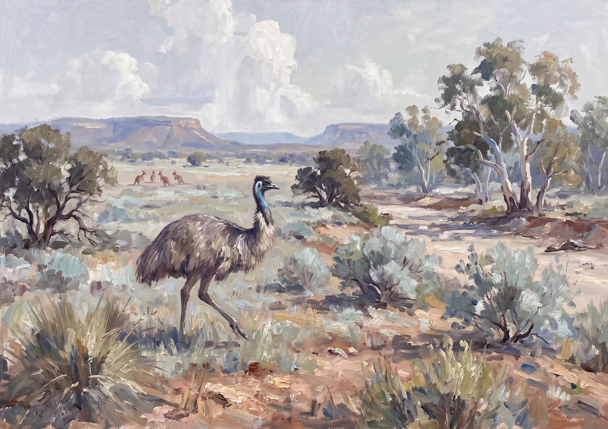 Emu on the Outback Plain jigsaw puzzle