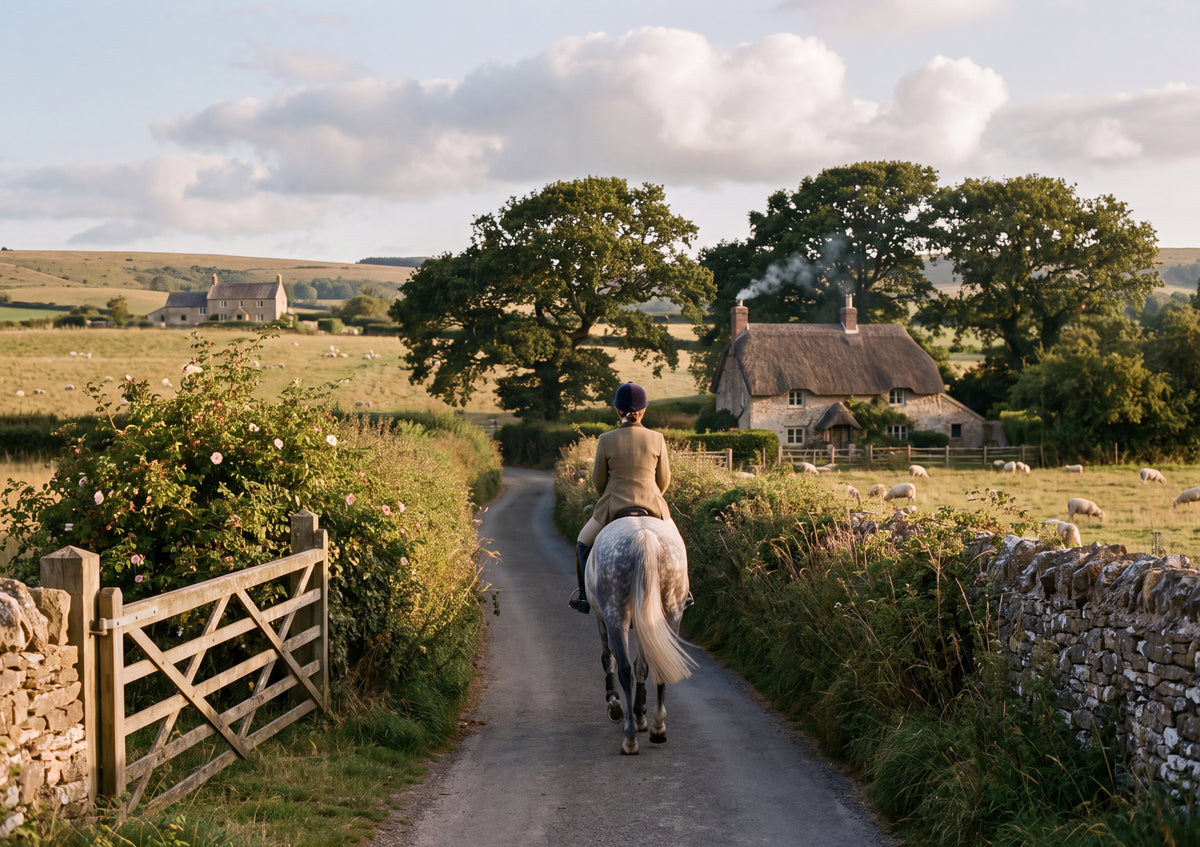 English Rider on the Countryside Lane jigsaw puzzle