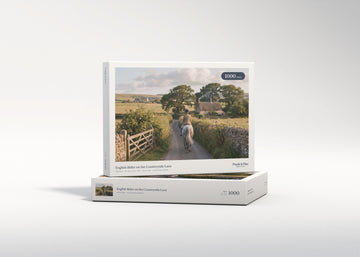 English Rider on the Countryside Lane jigsaw puzzle - gift box