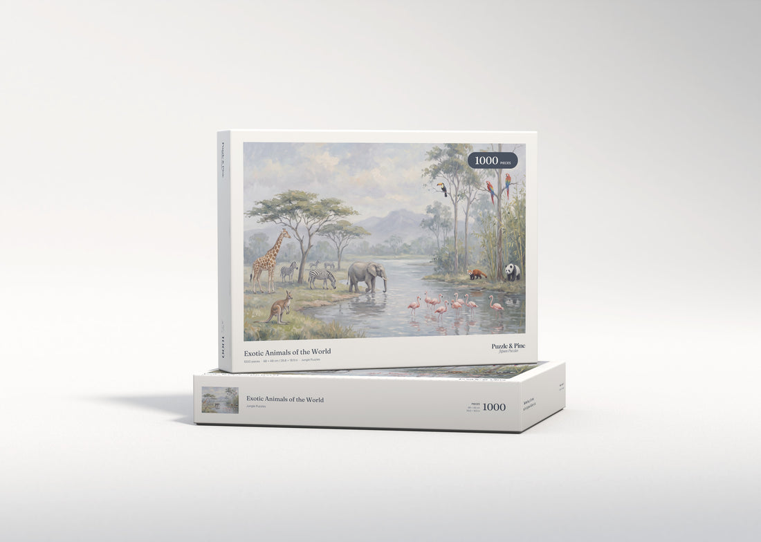 Exotic Animals of the World jigsaw puzzle - gift box