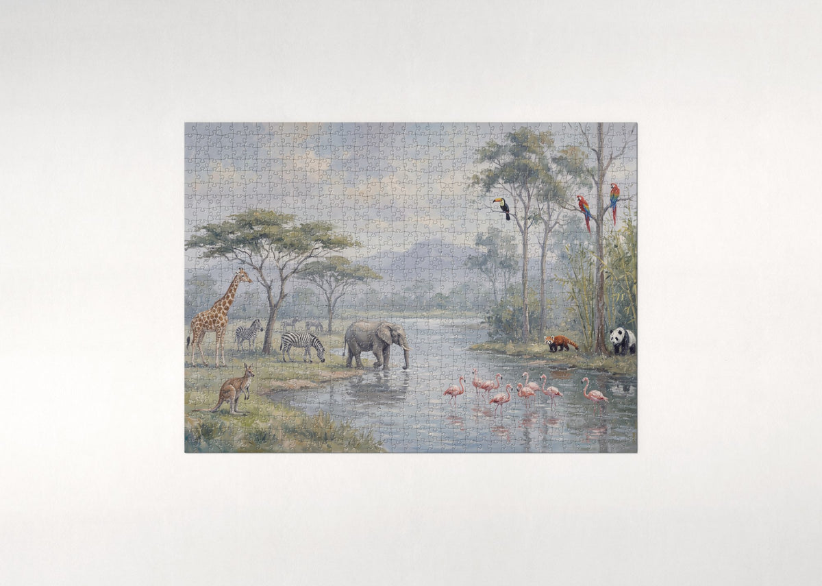 Exotic Animals of the World jigsaw puzzle - flat puzzle