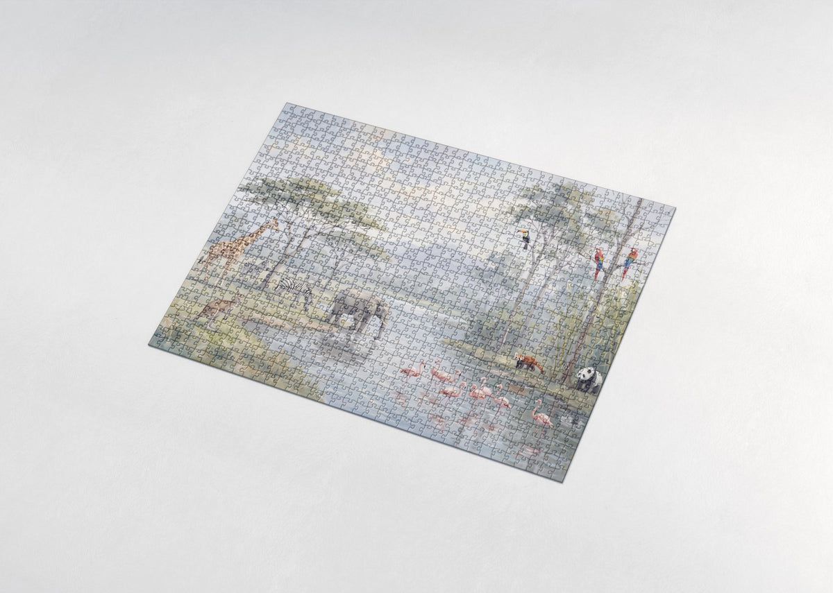 Exotic Animals of the World jigsaw puzzle - assembled puzzle