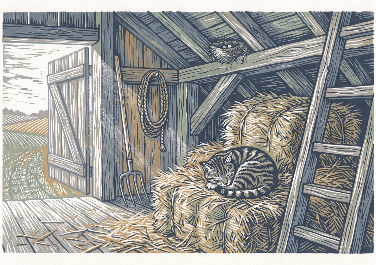 Farm Cat in the Hayloft jigsaw puzzle